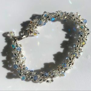 Swarovski crystal beaded bracelet 8”